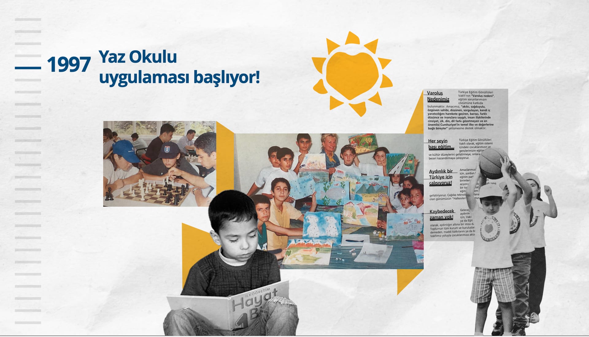 1997 — Yaz Okulu uygulaması başlıyor: arşiv görsellerinden kolaj